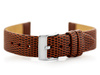 W107 leather watch strap - brown/sr. 16mm