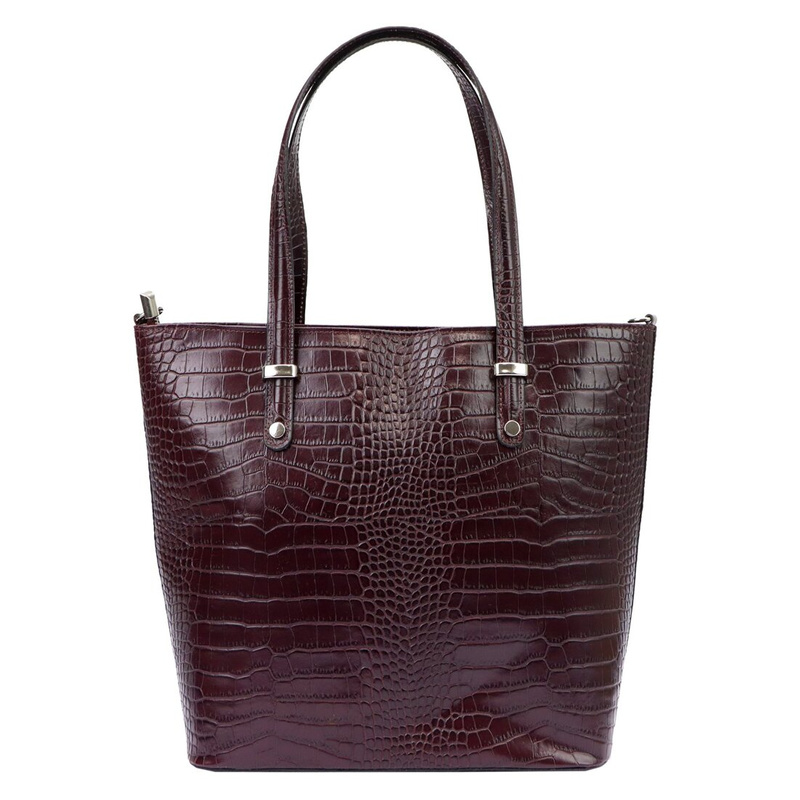 Damen Echtleder Handtasche MiaMore 01-011 CROCO