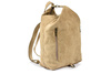 Beige Italian Stylish Women's Leather Suede Backpack A4 W14.