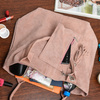 Powder pink Italian suede leather A4 shopper bag T49