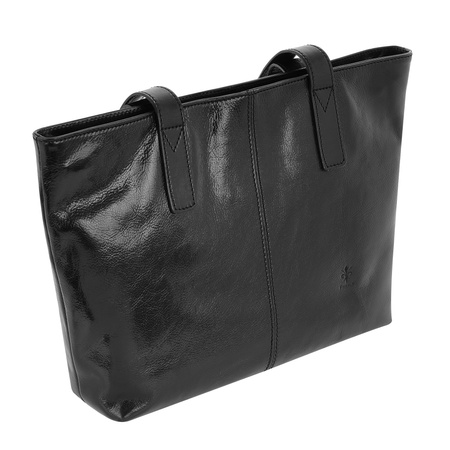 Women's leather elegant shoulder shopper bag