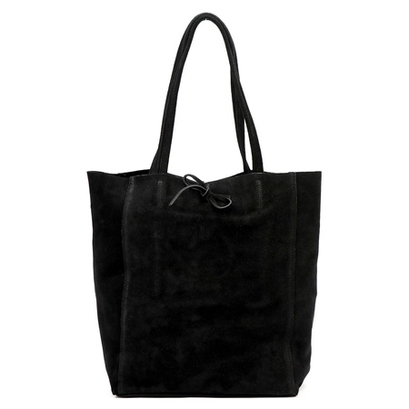 Leather suede women's shopper bag by Patrizia