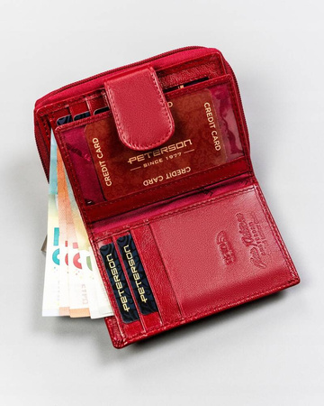 Leather wallet RFID PETERSON PTN RD-41-GCL