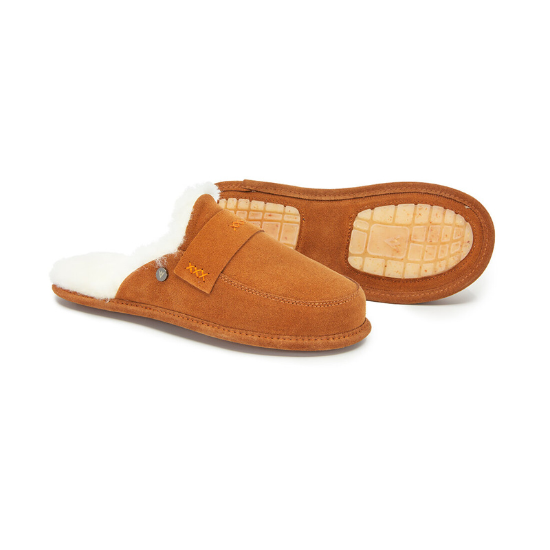 Women's sheepskin leather slippers