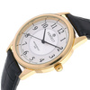 Men's watch quartz white and gold classic leather strap C402