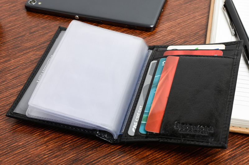 Beltimore G95 black leather slim card document case