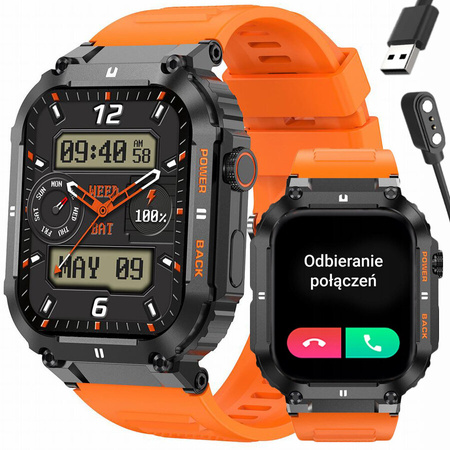 SMARTWATCH MĘSKI Gravity GT6-3 - WYKONYWANIE POŁĄCZEŃ, MONITOR SNU (sg020c)