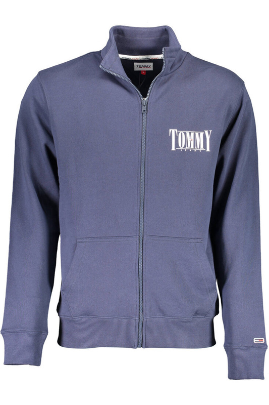 TOMMY HILFIGER MEN'S BLUE SWEATSHIRT WITH ZIP