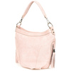 Powder pink Women's leather bag tassel A5 fashionable L81.