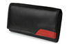 Women's leather wallet large retro horizontal RFiD black BELTIMORE 043