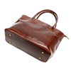 Leather large elegant women's shopper shoulder bag