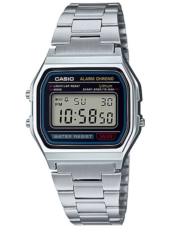 Zegarek marki Casio model A158W_M kolor Szary. Akcesoria Dla obu płci. Sezon: Cały rok