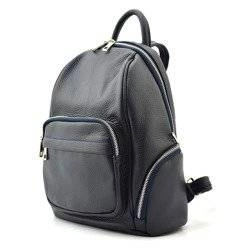 Leather urban women's backpack, spacious and stylish