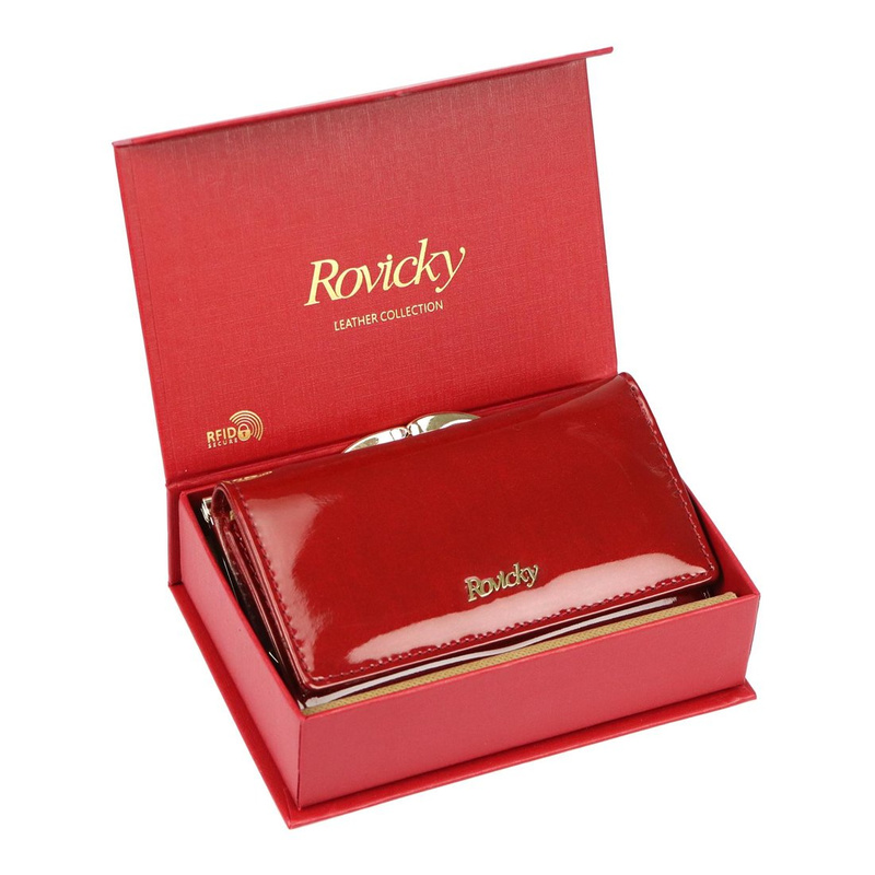 Women's genuine leather wallet Rovicky 8810-MIRN RFID