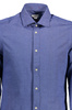 US POLO SHIRT LANGARM HERREN BLAU