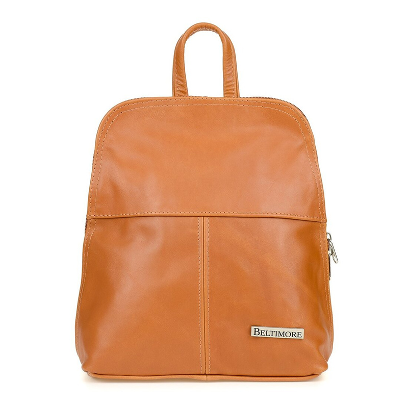 Camel leather backpack elegant handbag handy Beltimore 021