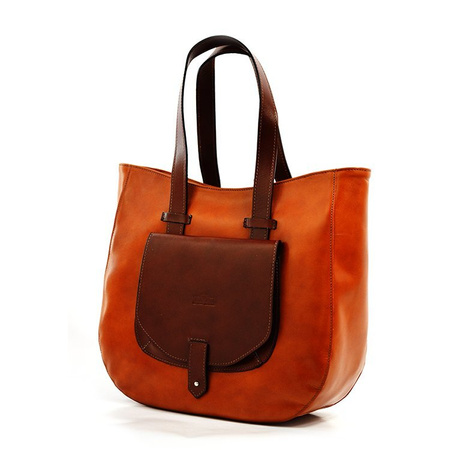 Leather shoulder bag large women's shopperbag