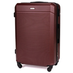 Solier Hartschalen Koffer Trolley 4 Rollen Reisekoffer Teleskopgriff und Kombinationsschloss ABS STL946 (Rosa Gold, L)