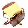 Elegant leather women's crossbody bag