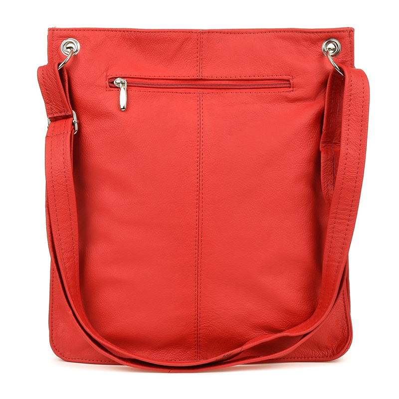 Damen Lederhandtasche rot Posttasche groß A4 Beltimore 972