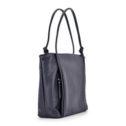 Beautiful elegant large women's leather shopper bag