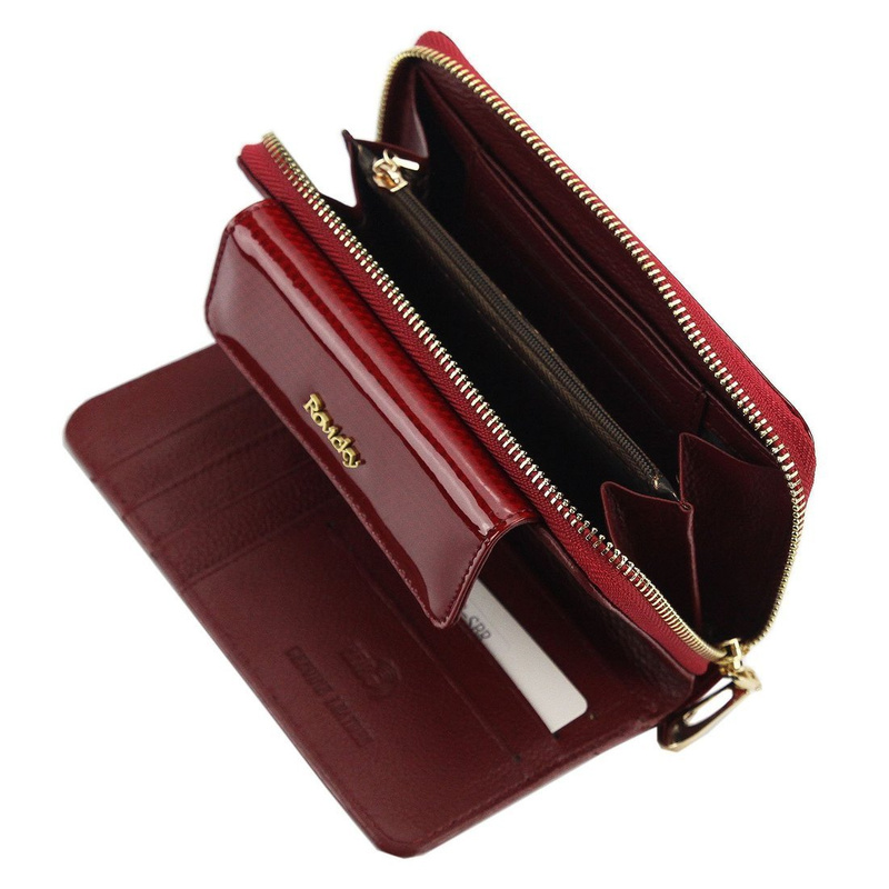 Large women's wallet with a separate section for documents