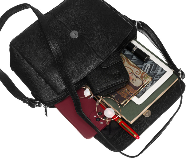 Leather bag+wallet PETERSON PTN 8924-DS