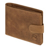 EL FORREST men's leather zip-up wallet with RFID