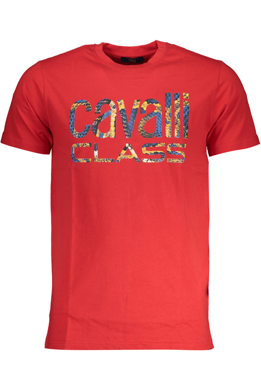 CAVALLI CLASS HERREN-KURZARM-T-SHIRT ROT