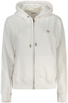 GUESS JEANS WOMEN&#39;S ZIP-UP SWEATSHIRT WHITE