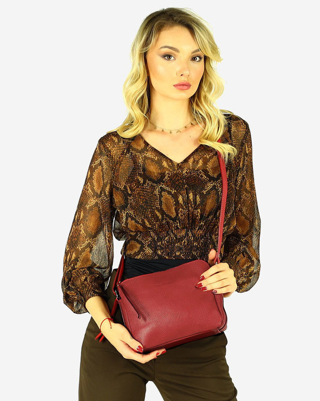 Women's leather messenger bag - MARCO MAZZINI