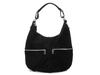 BLACK VERA PELLE SUEDE HANDBAG A4 LEATHER BAG K51