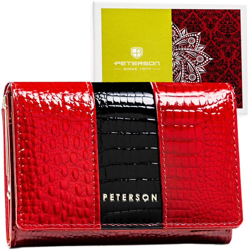 Leather wallet RFID PETERSON PTN PH30-3-RS