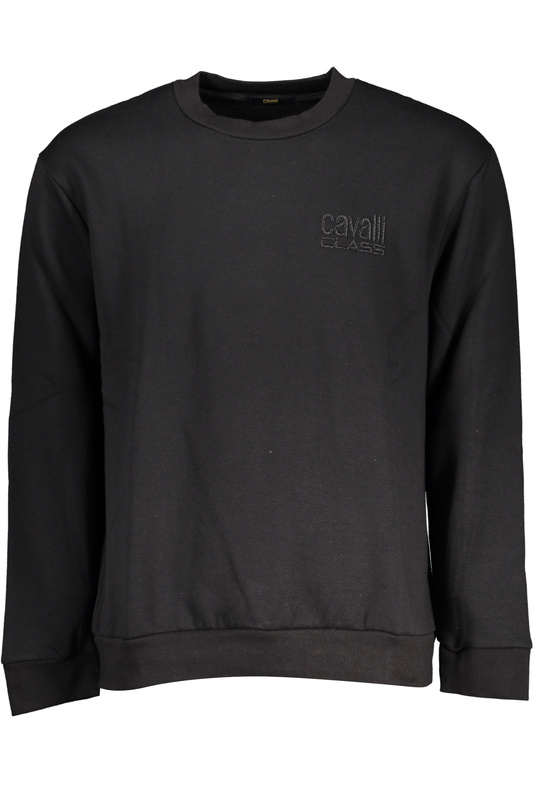 CAVALLI CLASS SCHWARZES HERREN-SWEATSHIRT MIT ZIP-OUT