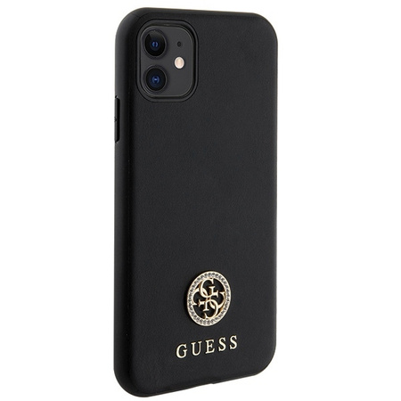 Guess GUHCN61PS4DGPK iPhone 11 / Xr 6.1" czarny/black hardcase Strass Metal Logo