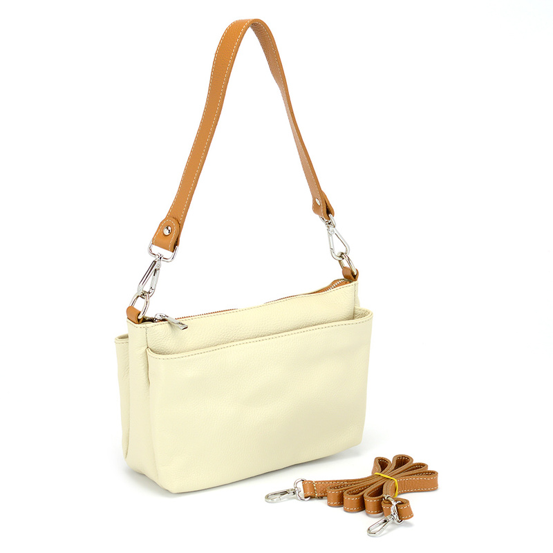 A sleek and roomy leather shoulder bag