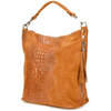 Camel suede leather shopper bag W10