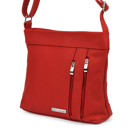 Beltimore Damen Posttasche aus rotem Leder X95