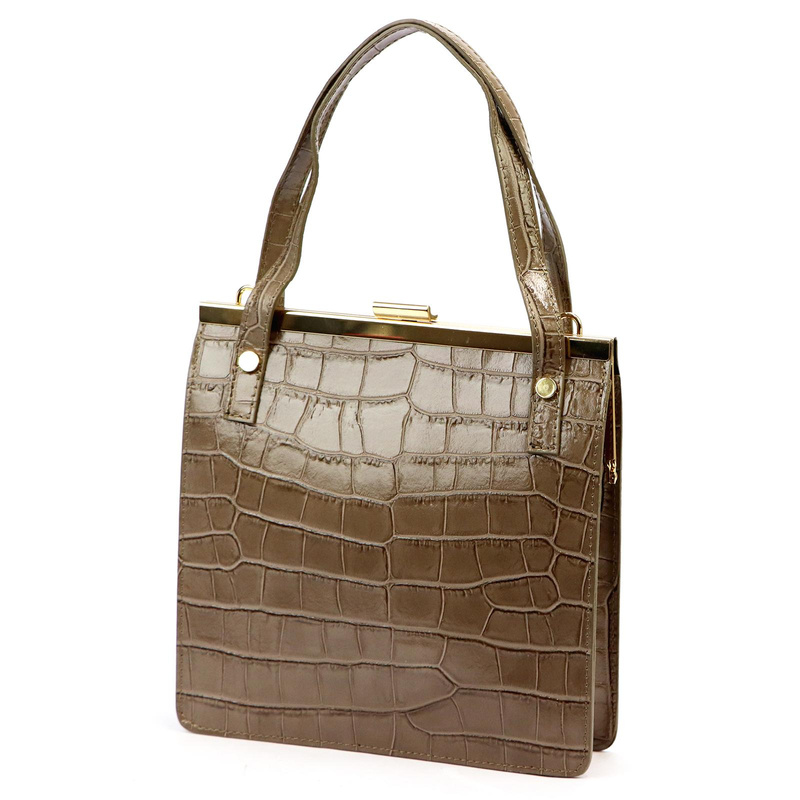 Damen Echtleder Handtasche Luka 19-90 CROCO