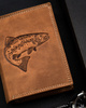 Men's genuine leather wallet Wild ANIMALS N4-CHM FISH