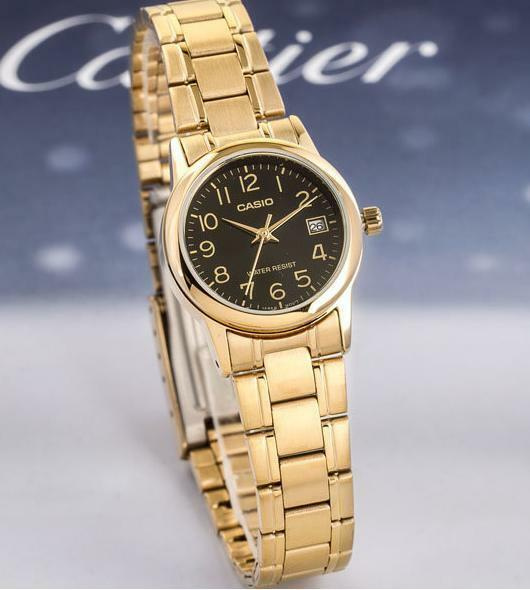 Elegant ladies watch with date from CASIO