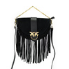 Vera Pelle leather crossbody bag with tassels