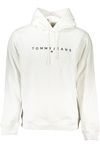 TOMMY HILFIGER MEN&#39;S WHITE ZIPLESS SWEATSHIRT