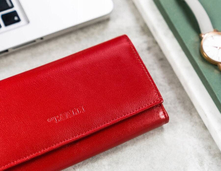 Women's leather wallet with RFID system Cavaldi