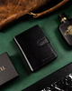 Leather wallet & key ring set PETERSON PTN SET-M-N4L-KCS