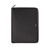 A4 zipped document holder Colorful by DUDU made in soft leather with metal zip around and iPad tablet pocket. Refined and elegant bag, suitable for travel work.