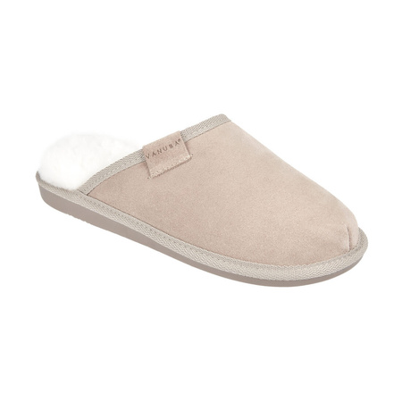 Comfortable slip-on women's slippers insulated with wool