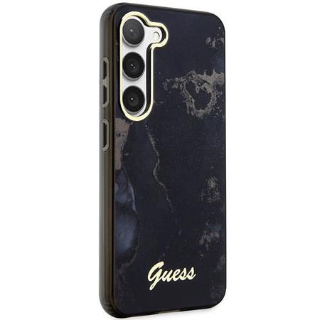 Guess GUHCS23MHTMRSK S23+ S916 czarny/black hardcase Golden Marble Collection