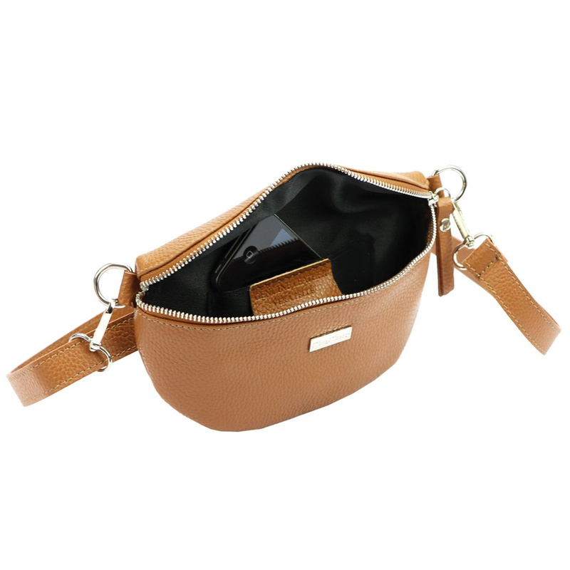 Leather urban crossbody bag by MiaMore