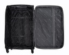 Solier Koffer Weich Trolley 4 Rollen Reisekoffer mit Teleskopgriff und Kombinationsschloss STL1316 (Schwarz, XL)